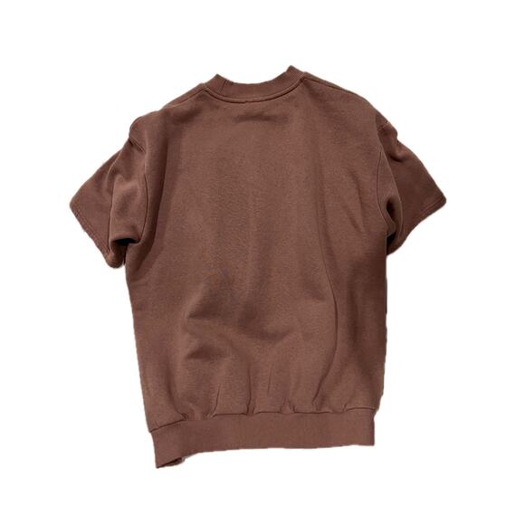 BooHooMan Salmon Short Sleeve Crew Sweatshirt Mens XS - Picture 2 of 3